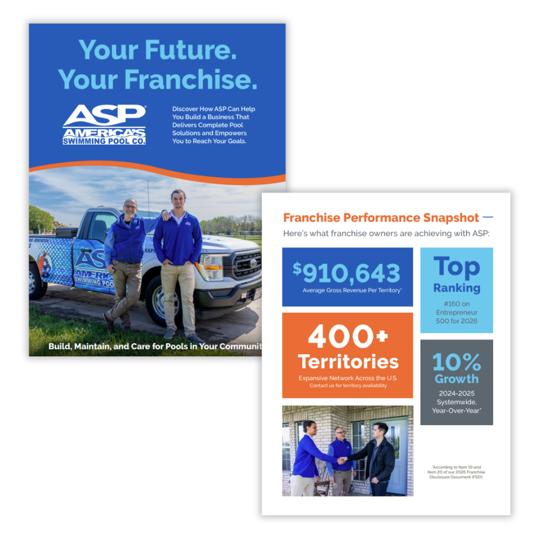 Preview pages of the ASP Franchising Guide.